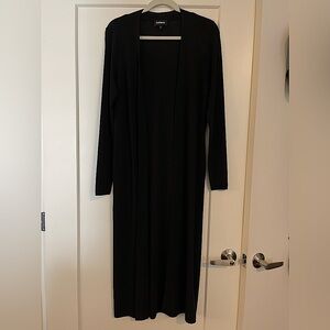 Long black cardigan size Medium